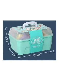 13-Piece Multi-Shaped Baby Rattle Toy Set With Storage Box - Breeze Arabia