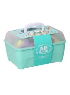 13-Piece Multi-Shaped Baby Rattle Toy Set With Storage Box - Breeze Arabia