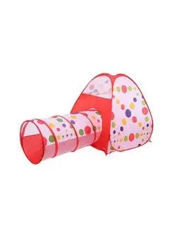 3-In-1 Pop Up Foldable Portable Indoor Outdoor Play Tent House With Tunnel And Ball Pool For Children - Breez Shop
