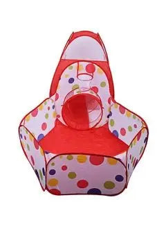 3-In-1 Pop Up Foldable Portable Indoor Outdoor Play Tent House With Tunnel And Ball Pool For Children - Breez Shop