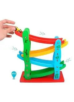 4 Layers Children Wooden Sliding Motor Racing Track Toy Car Game Ramp Racers With Cars - Breez Shop