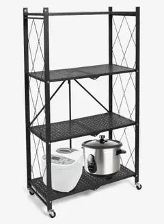 4-Tire Scratch-Resistant Storage Rack Black - Breeze Arabia
