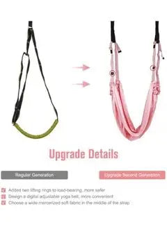 Aerial Yoga Strap, Fitness Strap Band for Waist Trainer Leg Stretching, Door Swing Adjustable Strap - Breeze Arabia