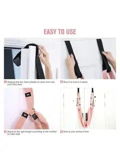 Aerial Yoga Strap, Fitness Strap Band for Waist Trainer Leg Stretching, Door Swing Adjustable Strap - Breeze Arabia
