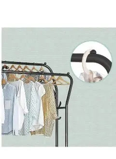 Clothes Organizer And Metal Stand Black 143x96x42cm - Breeze Arabia