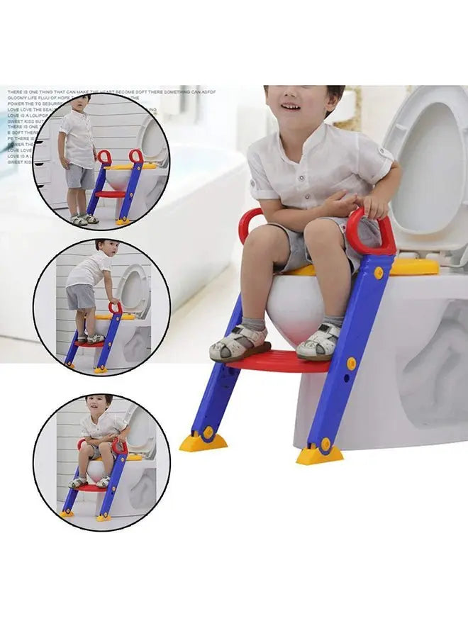 Portable Folding Trainer Toilet Potty Training Ladder Chair For Children - Breeze Arabia