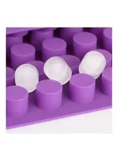 Baking Supplies 88 Cavities Mini Round Small Cheesecake Silicone Molds for Chocolate Clover Jelly Candy Ice Mold Purple 11.76x11.22x0.8inch - Breez Shop
