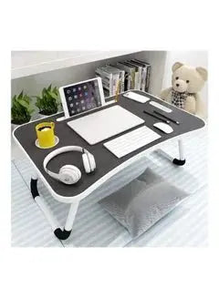 Foldable Laptop Table With Cup Holder Multicolour Multicolour 60 x 41cm - Breeze Arabia