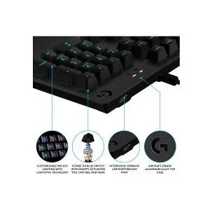 Logitech G513 Carbon RGB Gaming Keyboard Blue - Breeze Arabia