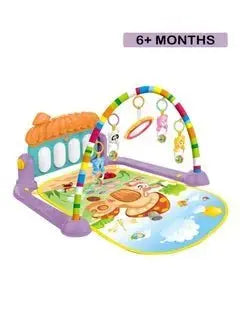 Musical Piano Play Indoor Mat Center With Melodies Rattle For Kids Multicolour - Breeze Arabia