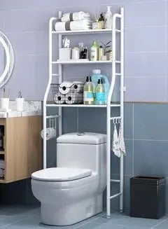 Over Toilet Storage Bathroom Shelving White - Breeze Arabia