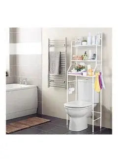 Over Toilet Storage Bathroom Shelving White - Breeze Arabia